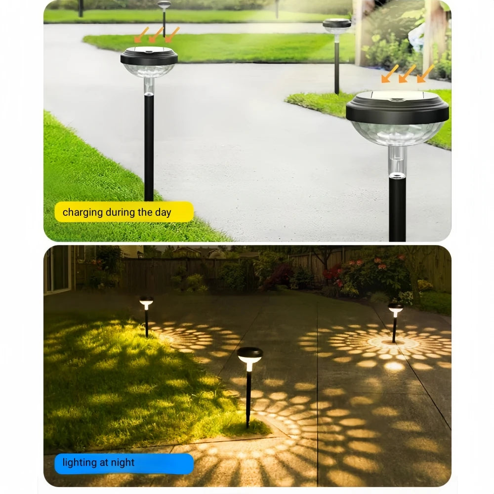 Solar Projector effect Tuinlamp – LED Padverlichting Waterdicht IP67