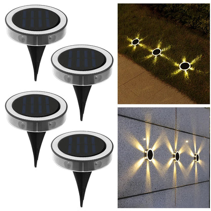 4-Pack Solar Grondlampen LED – Waterdichte Buitenverlichting voor Tuin & Pad