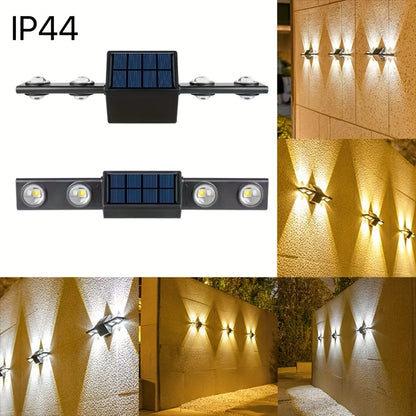Solar Wandlampen Buiten – 8 LED Up & Down Verlichting voor Tuin & Gevel