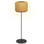 Solar Rattan Tuinlamp Buiten – LED Vloerlamp 130cm, Automatisch Aan/Uit, IP44 Weerbestendig