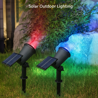 Solar Spotjes 9 LED – Verstelbare Tuinverlichting (Warm, Wit of RGB)