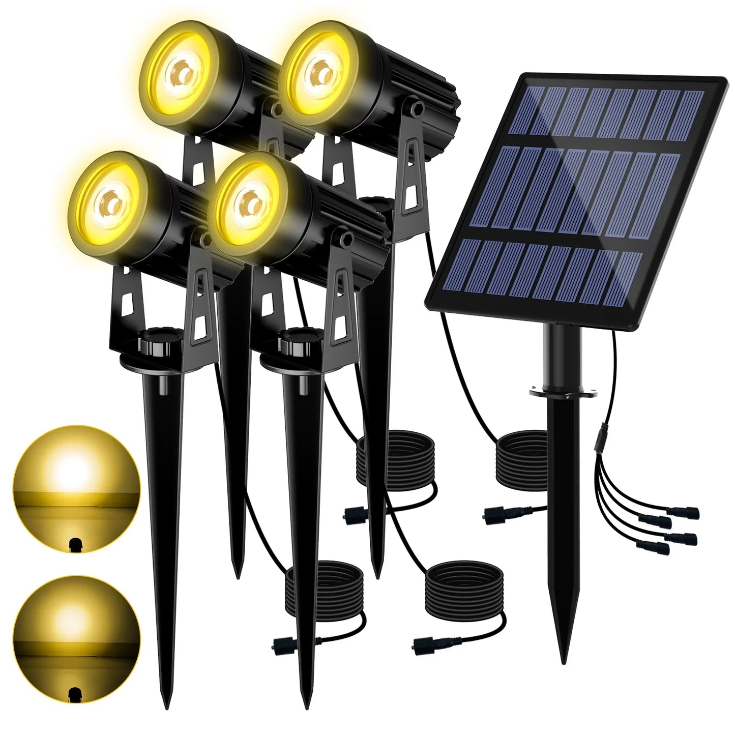 Solar LED Spotlight Buiten – 3000K / 6000K / RGB, IP65 Waterdichte Tuin- en Wandlamp