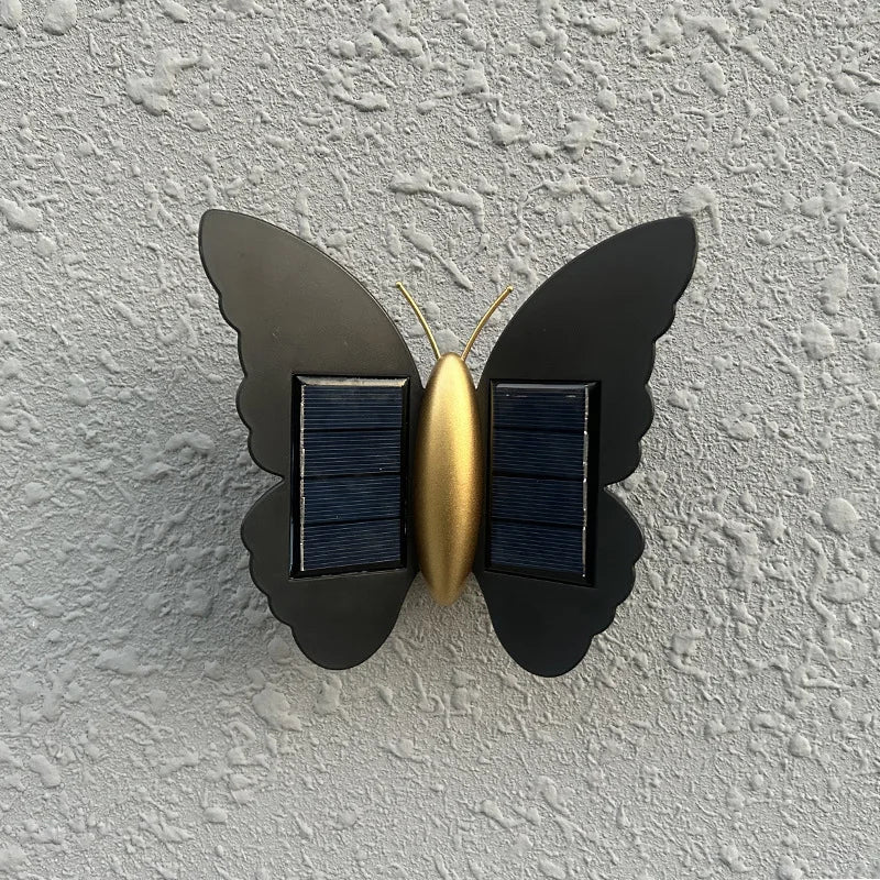 Solar Butterfly Wandlamp – Waterdichte Buitenlamp voor Schutting & Tuin