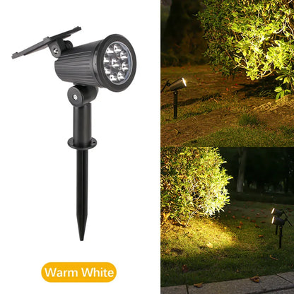 Solar Spotjes 9 LED – Verstelbare Tuinverlichting (Warm, Wit of RGB)
