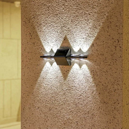 Solar Wandlampen Buiten – 8 LED Up & Down Verlichting voor Tuin & Gevel