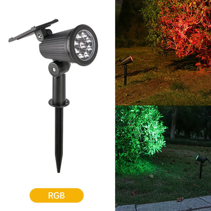 Solar Spotjes 9 LED – Verstelbare Tuinverlichting (Warm, Wit of RGB)