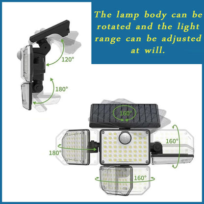 Solar Sensor veiligheids Wandlamp 333 LED – Met Geïntegreerd of Los Zonnepaneel (Flexibele Installatie)