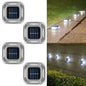 4-Pack Solar Grondlampen 8 LED – Waterdichte Tuinverlichting voor Oprit & Pad