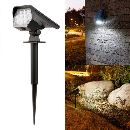 Solar Tuinspot 10 LED's – 2-in-1 Installatie (Grondpin & Wandmontage)