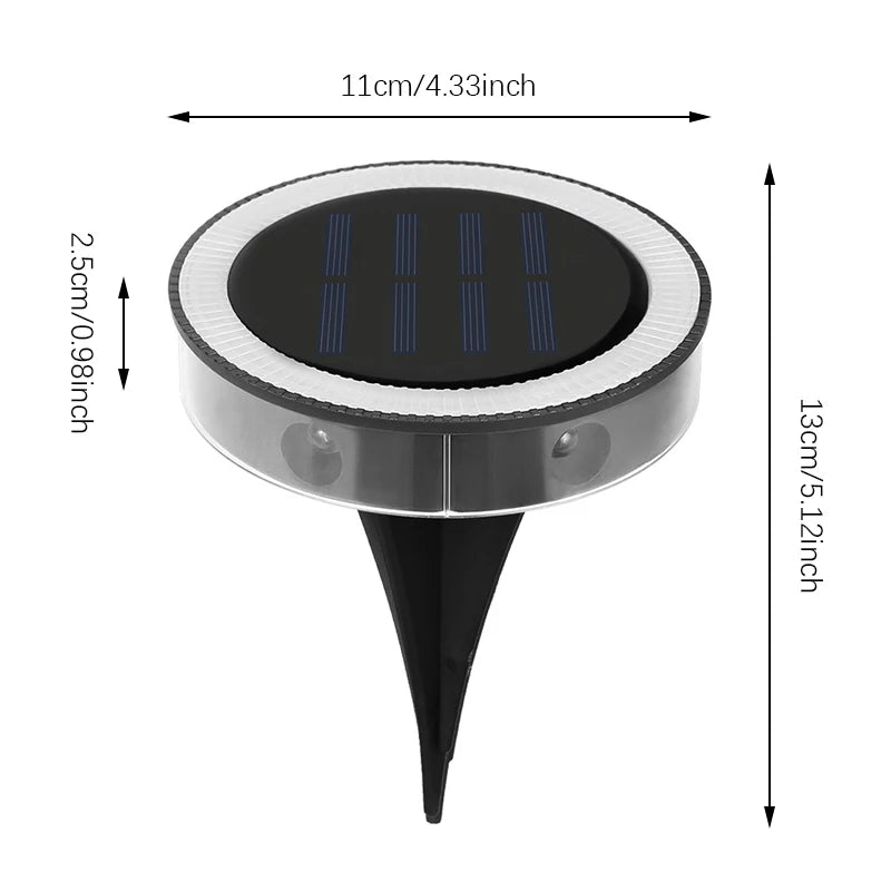 4-Pack Solar Grondlampen LED – Waterdichte Buitenverlichting voor Tuin & Pad