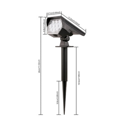 Solar Tuinspot 10 LED's – 2-in-1 Installatie (Grondpin & Wandmontage)