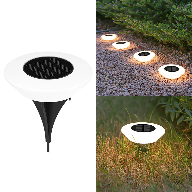 4x Solar Grondlampen 14 LED – Waterbestendige Tuinverlichting