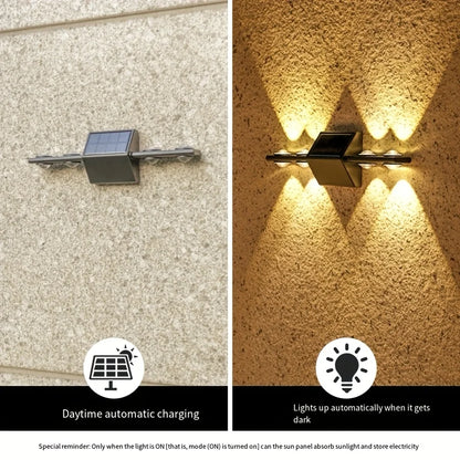 Solar Wandlampen Buiten – 8 LED Up & Down Verlichting voor Tuin & Gevel