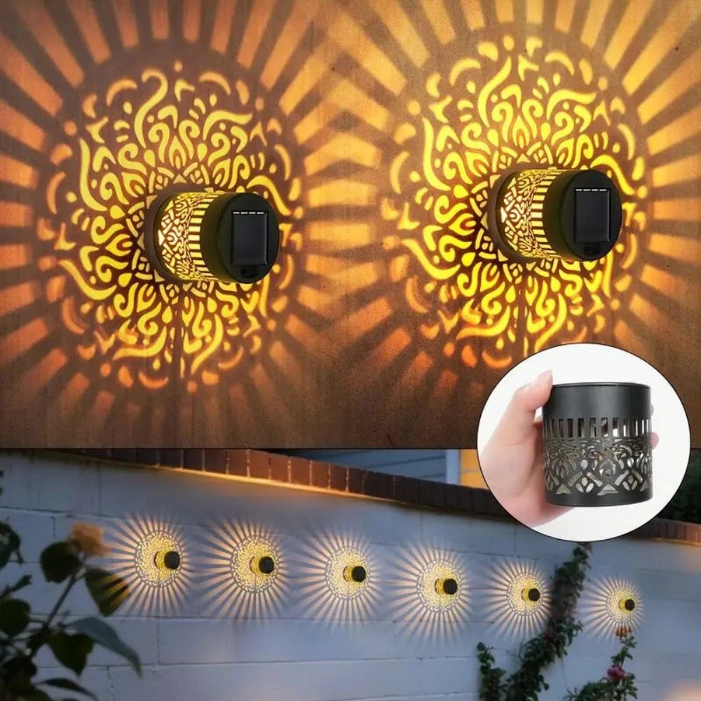 Solar Peony Wandlamp – Decoratieve LED Buitenverlichting voor Muur & Schutting