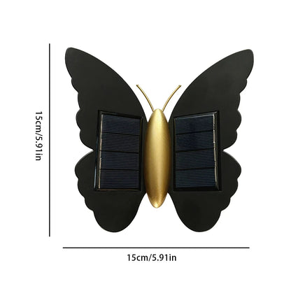 Solar Butterfly Wandlamp – Waterdichte Buitenlamp voor Schutting & Tuin