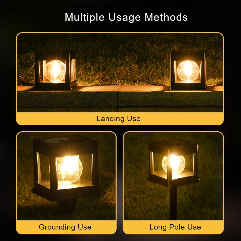 Solar Buitenlamp – Multifunctionele LED Verlichting voor Paal, Trap & Tuin