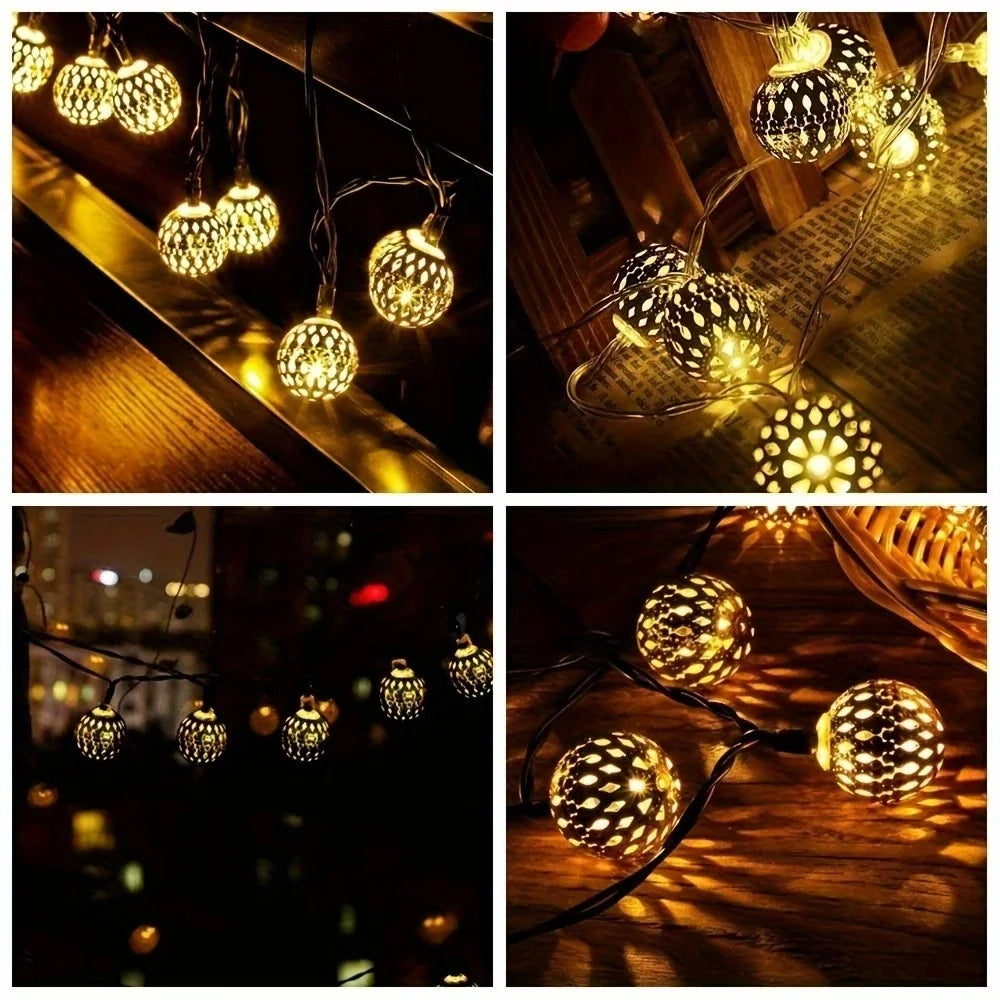 Solar Moroccan Lichtslinger 30/50 LED – Waterdichte Sfeerverlichting voor Tuin
