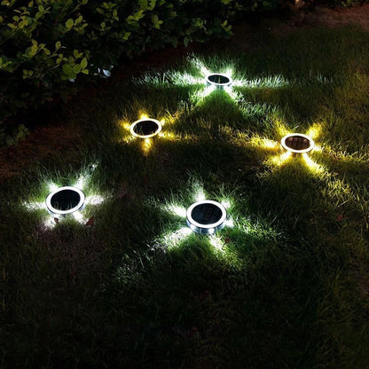 4-Pack Solar Grondlampen LED – Waterdichte Buitenverlichting voor Tuin & Pad