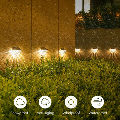 2x Solar Wandlamp Buiten – Diamond Design LED Sfeerverlichting