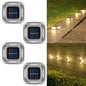 4-Pack Solar Grondlampen 8 LED – Waterdichte Tuinverlichting voor Oprit & Pad