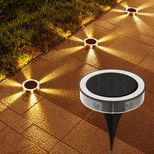 4-Pack Solar Grondlampen LED – Waterdichte Buitenverlichting voor Tuin & Pad