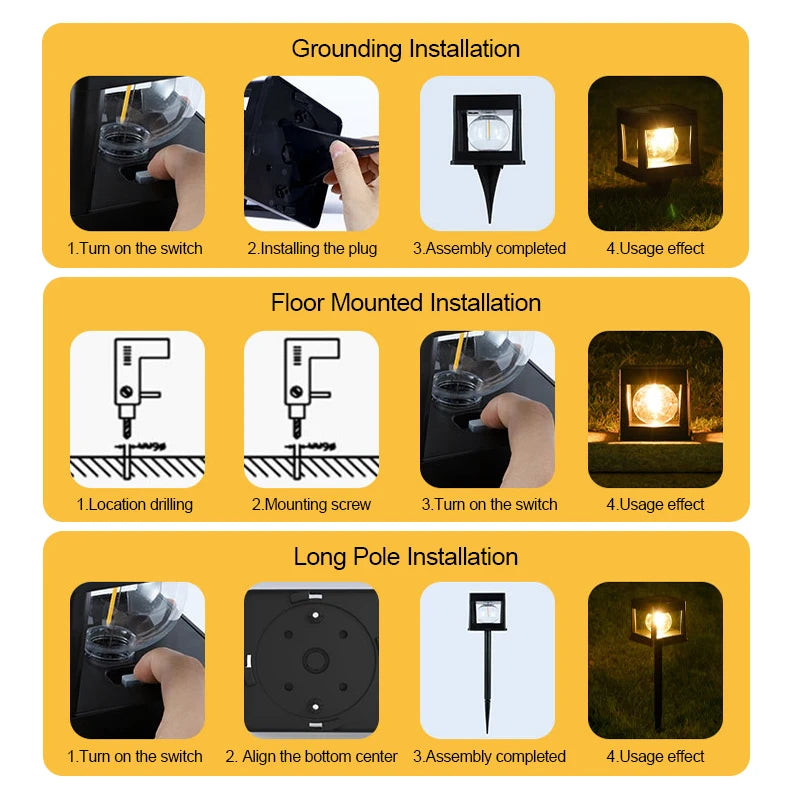 Solar Buitenlamp – Multifunctionele LED Verlichting voor Paal, Trap & Tuin