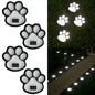4 Stuks Kat & Hond Solar Tuinlampen –  LED Pootafdruk Verlichting