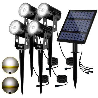 Solar LED Spotlight Buiten – 3000K / 6000K / RGB, IP65 Waterdichte Tuin- en Wandlamp