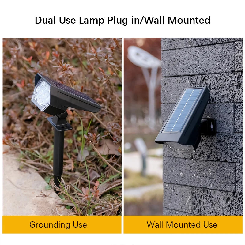 Solar Tuinspot 10 LED's – 2-in-1 Installatie (Grondpin & Wandmontage)