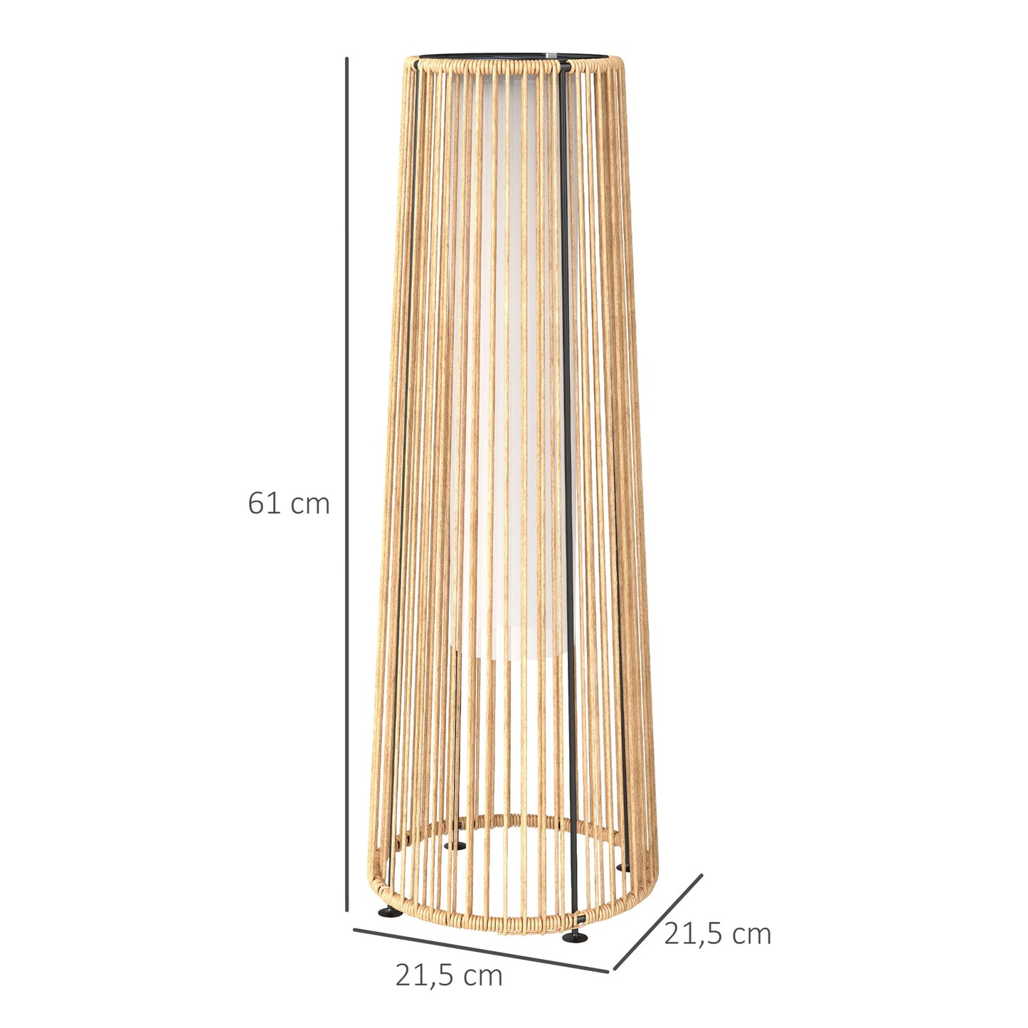 Solar Rattan Outdoor Lamp – Vloerlamp Tuinverlichting Automatisch