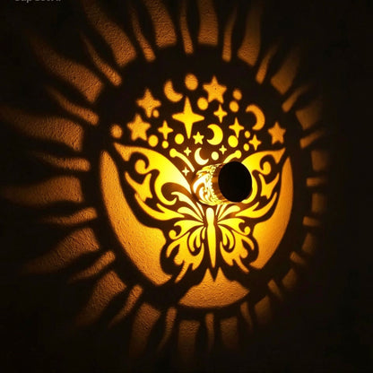 Solar Mandala Wandlamp – Decoratieve LED Buitenverlichting voor Muur & Schutting